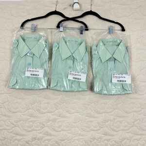 Cadet Military Utility Shirt Womens Short Sleeve Green 3 LOT NEW Size 22M